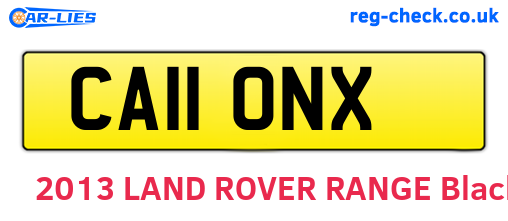 CA11ONX are the vehicle registration plates.