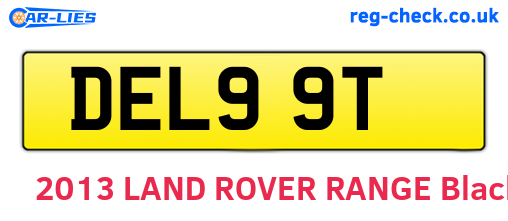 DEL99T are the vehicle registration plates.