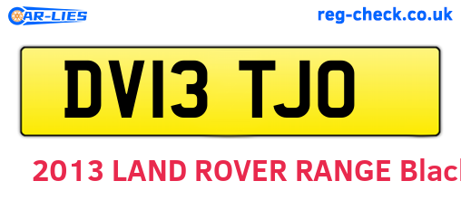 DV13TJO are the vehicle registration plates.