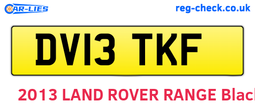 DV13TKF are the vehicle registration plates.