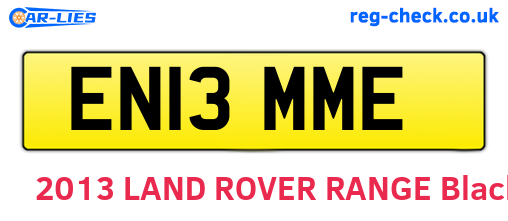 EN13MME are the vehicle registration plates.
