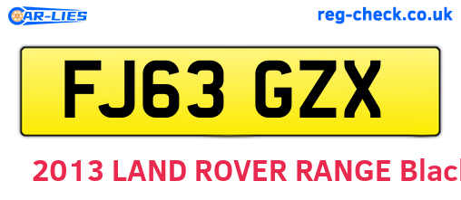 FJ63GZX are the vehicle registration plates.