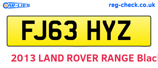 FJ63HYZ are the vehicle registration plates.