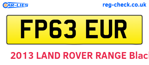 FP63EUR are the vehicle registration plates.