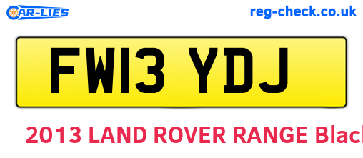 FW13YDJ are the vehicle registration plates.
