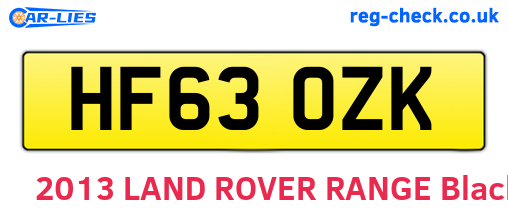 HF63OZK are the vehicle registration plates.