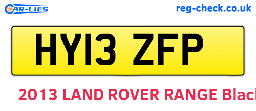 HY13ZFP are the vehicle registration plates.