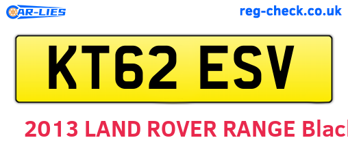 KT62ESV are the vehicle registration plates.