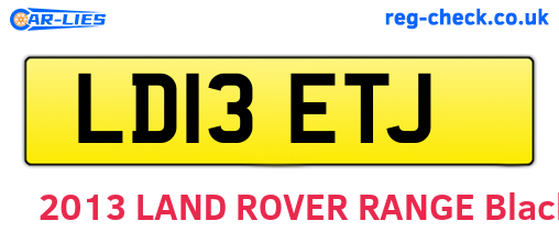 LD13ETJ are the vehicle registration plates.
