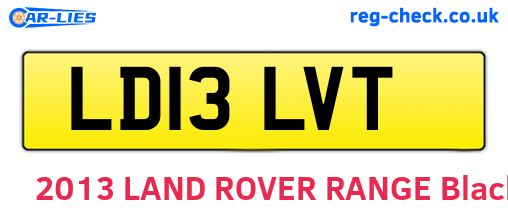 LD13LVT are the vehicle registration plates.