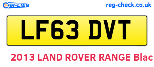 LF63DVT are the vehicle registration plates.