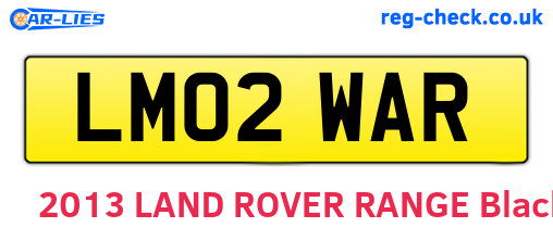 LM02WAR are the vehicle registration plates.