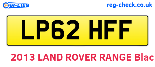 LP62HFF are the vehicle registration plates.