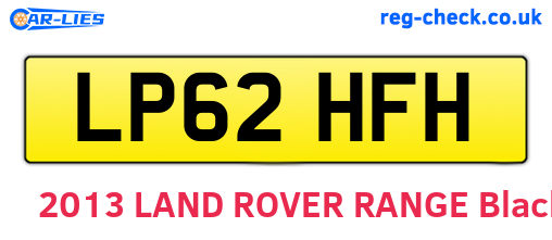 LP62HFH are the vehicle registration plates.