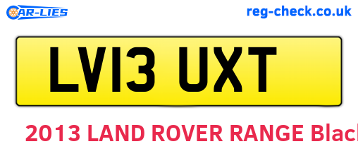 LV13UXT are the vehicle registration plates.