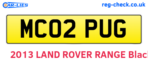 MC02PUG are the vehicle registration plates.