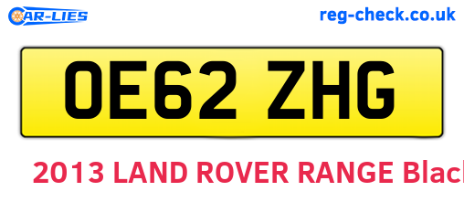 OE62ZHG are the vehicle registration plates.