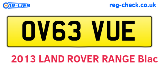 OV63VUE are the vehicle registration plates.