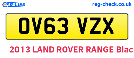 OV63VZX are the vehicle registration plates.