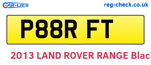P88RFT are the vehicle registration plates.
