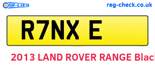 R7NXE are the vehicle registration plates.