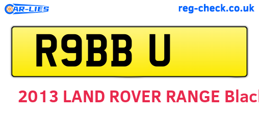 R9BBU are the vehicle registration plates.