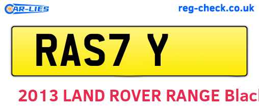 RAS7Y are the vehicle registration plates.