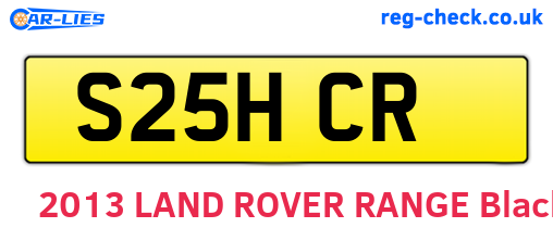 S25HCR are the vehicle registration plates.