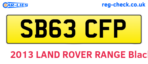 SB63CFP are the vehicle registration plates.
