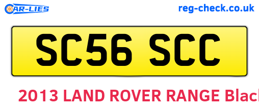 SC56SCC are the vehicle registration plates.