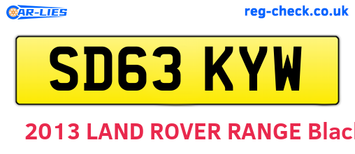 SD63KYW are the vehicle registration plates.