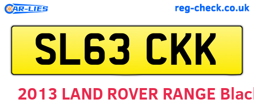 SL63CKK are the vehicle registration plates.