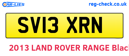 SV13XRN are the vehicle registration plates.