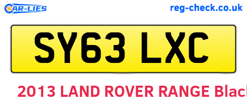 SY63LXC are the vehicle registration plates.