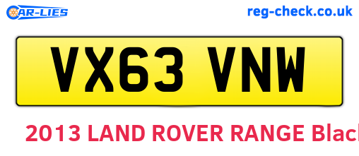 VX63VNW are the vehicle registration plates.