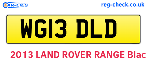 WG13DLD are the vehicle registration plates.
