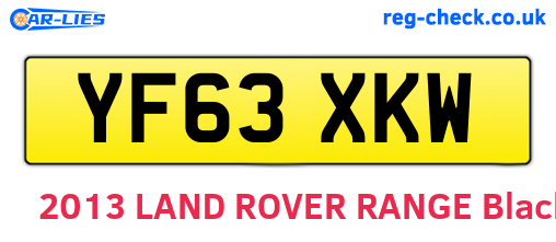 YF63XKW are the vehicle registration plates.