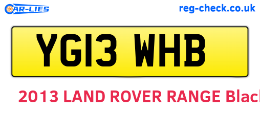 YG13WHB are the vehicle registration plates.