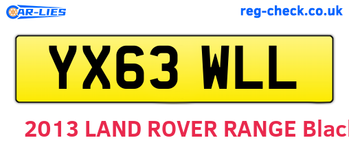 YX63WLL are the vehicle registration plates.