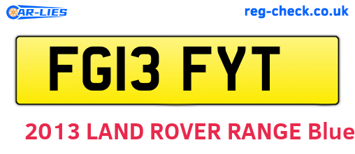 FG13FYT are the vehicle registration plates.