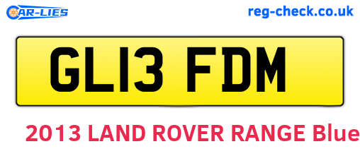 GL13FDM are the vehicle registration plates.