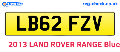 LB62FZV are the vehicle registration plates.