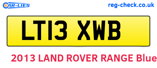LT13XWB are the vehicle registration plates.