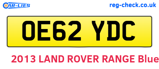 OE62YDC are the vehicle registration plates.