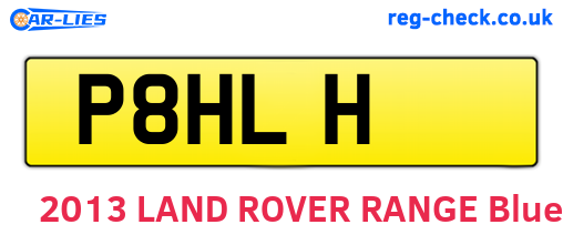 P8HLH are the vehicle registration plates.