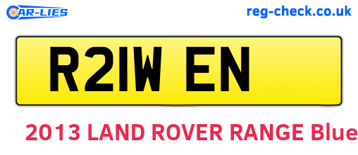 R21WEN are the vehicle registration plates.