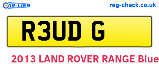 R3UDG are the vehicle registration plates.