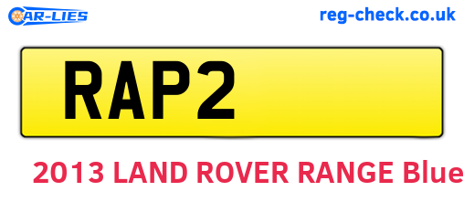 RAP2 are the vehicle registration plates.