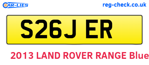 S26JER are the vehicle registration plates.