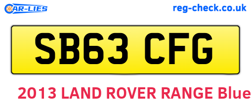 SB63CFG are the vehicle registration plates.